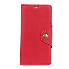 Handytasche Stand Schutzhülle Leder Hülle L01 für Alcatel 5V Rot