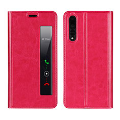 Handytasche Stand Schutzhülle Leder Hülle L01 für Huawei P20 Pro Rot