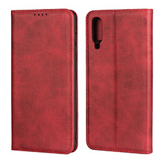 Handytasche Stand Schutzhülle Leder Hülle L01 für Samsung Galaxy A70 Rot