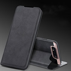 Handytasche Stand Schutzhülle Leder Hülle L01 für Samsung Galaxy A90 4G Schwarz