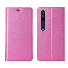 Handytasche Stand Schutzhülle Leder Hülle L01 für Xiaomi Mi 10 Rosa