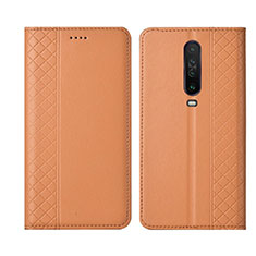 Handytasche Stand Schutzhülle Leder Hülle L01 für Xiaomi Redmi K30 5G Orange