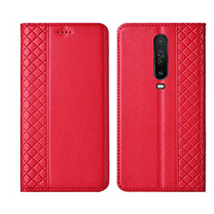 Handytasche Stand Schutzhülle Leder Hülle L01 für Xiaomi Redmi K30 5G Rot