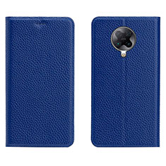 Handytasche Stand Schutzhülle Leder Hülle L01 für Xiaomi Redmi K30 Pro 5G Blau