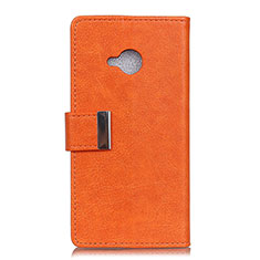 Handytasche Stand Schutzhülle Leder Hülle L02 für HTC U11 Life Orange
