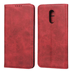 Handytasche Stand Schutzhülle Leder Hülle L02 für OnePlus 7 Rot