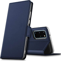 Handytasche Stand Schutzhülle Leder Hülle L02 für Samsung Galaxy S20 Plus Blau