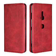 Handytasche Stand Schutzhülle Leder Hülle L02 für Sony Xperia XZ3 Rot