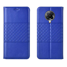 Handytasche Stand Schutzhülle Leder Hülle L02 für Xiaomi Redmi K30 Pro 5G Blau