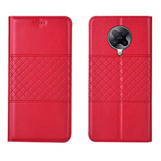 Handytasche Stand Schutzhülle Leder Hülle L02 für Xiaomi Redmi K30 Pro 5G Rot