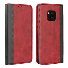 Handytasche Stand Schutzhülle Leder Hülle L03 für Huawei Mate 20 Pro Rot