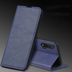 Handytasche Stand Schutzhülle Leder Hülle L03 für Huawei Nova 6 Blau