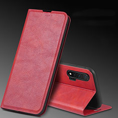 Handytasche Stand Schutzhülle Leder Hülle L03 für Huawei Nova 6 Rot