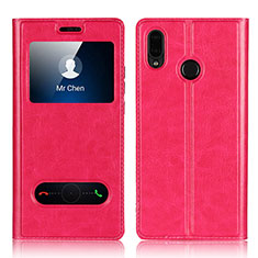 Handytasche Stand Schutzhülle Leder Hülle L03 für Huawei P20 Lite Pink
