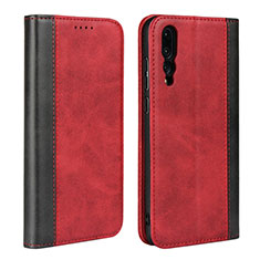 Handytasche Stand Schutzhülle Leder Hülle L03 für Huawei P20 Pro Rot