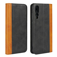 Handytasche Stand Schutzhülle Leder Hülle L03 für Huawei P20 Pro Schwarz