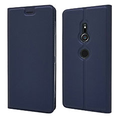 Handytasche Stand Schutzhülle Leder Hülle L03 für Sony Xperia XZ2 Blau