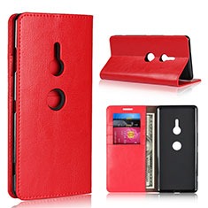 Handytasche Stand Schutzhülle Leder Hülle L03 für Sony Xperia XZ3 Rot