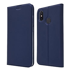 Handytasche Stand Schutzhülle Leder Hülle L04 für Xiaomi Mi 8 Blau