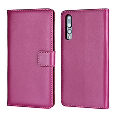 Handytasche Stand Schutzhülle Leder Hülle L06 für Huawei P20 Pro Pink
