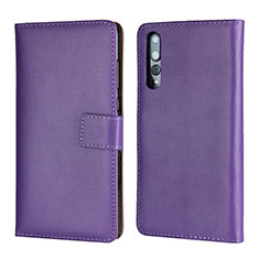 Handytasche Stand Schutzhülle Leder Hülle L06 für Huawei P20 Pro Violett