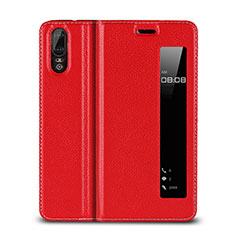 Handytasche Stand Schutzhülle Leder Hülle L06 für Huawei P20 Rot