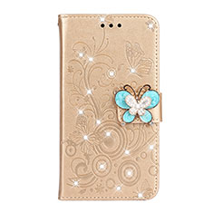 Handytasche Stand Schutzhülle Leder Hülle L06 für Huawei P30 Gold