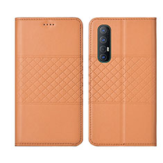 Handytasche Stand Schutzhülle Leder Hülle L06 für Oppo Find X2 Neo Orange