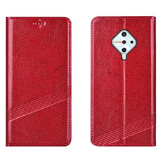 Handytasche Stand Schutzhülle Leder Hülle L06 für Vivo X50 Lite Rot