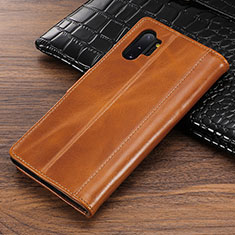 Handytasche Stand Schutzhülle Leder Hülle P01 für Samsung Galaxy Note 10 Plus 5G Orange