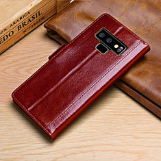Handytasche Stand Schutzhülle Leder Hülle P01 für Samsung Galaxy Note 9 Rot