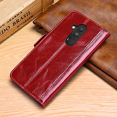 Handytasche Stand Schutzhülle Leder Hülle P02 für Huawei Mate 20 Lite Rot
