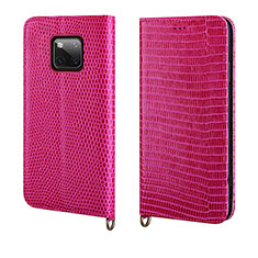 Handytasche Stand Schutzhülle Leder Hülle P04 für Huawei Mate 20 Pro Pink