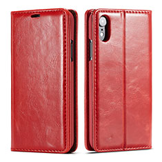 Handytasche Stand Schutzhülle Leder Hülle T01 für Apple iPhone XR Rot