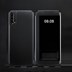 Handytasche Stand Schutzhülle Leder Hülle T01 für Huawei Honor 20 Pro Schwarz