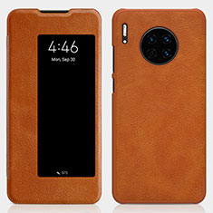 Handytasche Stand Schutzhülle Leder Hülle T01 für Huawei Mate 30 Pro 5G Orange