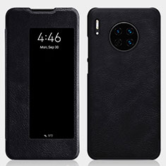 Handytasche Stand Schutzhülle Leder Hülle T01 für Huawei Mate 30 Schwarz