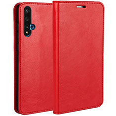 Handytasche Stand Schutzhülle Leder Hülle T01 für Huawei Nova 5T Rot