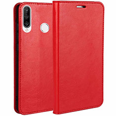 Handytasche Stand Schutzhülle Leder Hülle T01 für Huawei P30 Lite Rot