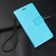 Handytasche Stand Schutzhülle Leder Hülle T01 für Samsung Galaxy A70 Hellblau