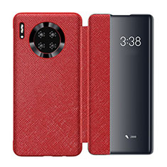 Handytasche Stand Schutzhülle Leder Hülle T02 für Huawei Mate 30 5G Rot
