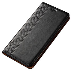 Handytasche Stand Schutzhülle Leder Hülle T02 für Samsung Galaxy A90 4G Schwarz