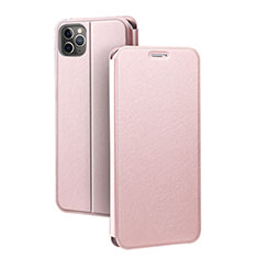 Handytasche Stand Schutzhülle Leder Hülle T03 für Apple iPhone 11 Pro Rosegold