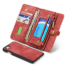 Handytasche Stand Schutzhülle Leder Hülle T03 für Apple iPhone SE (2020) Rot
