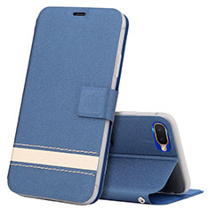 Handytasche Stand Schutzhülle Leder Hülle T03 für Oppo K1 Blau