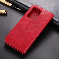 Handytasche Stand Schutzhülle Leder Hülle T03 für Samsung Galaxy S20 Plus Rot