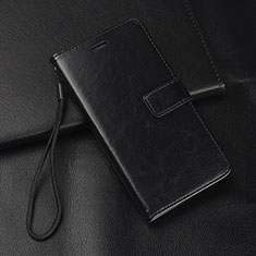 Handytasche Stand Schutzhülle Leder Hülle T04 für Huawei P30 Lite New Edition Schwarz