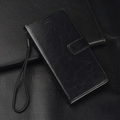Handytasche Stand Schutzhülle Leder Hülle T04 für Huawei P30 Lite XL Schwarz