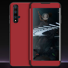 Handytasche Stand Schutzhülle Leder Hülle T05 für Huawei Nova 5T Rot