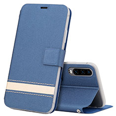 Handytasche Stand Schutzhülle Leder Hülle T05 für Huawei P30 Blau